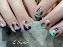 エーエムネイル(Am:nail)/ポイントカラータイダイ