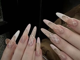 【チェックネイル】