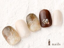 アイネイルズ 横浜WEST店(I-nails)/もやもや大理石風　8480円