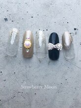 サロンストロベリームーン(Salon Strawberry Moon)/大人かわいいビジューネイル