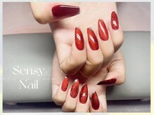 センシー ネイル スタジオ(Sensy Nail Studio)/マグネット+ラメデザイン