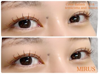 ミルス アイビューティー 横浜西口店(MIRUS EyeBeauty)/カラーフラットラッシュ140本