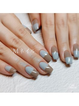 エムネイル(Ｍ)/_バイカラーネイル_