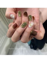 クリアカラー×ビジュー