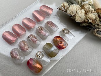 ダブルオースリー バイ ネイル(003 by NAIL)の写真/定額制でわかりやすい価格設定◎デザイン種類豊富♪スピーディな施術でお忙しい方にもお勧めです♪