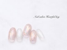 ネイルサロン ハートフルキー(Heartful key)の雰囲気（★オーロラフィルム＋フラッシュ¥10500【目黒/白金/ジェル】）