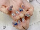 ブルーマグネットネイル
