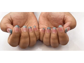 チークネイル×マグネットジェル