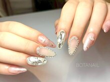 ボタネイル 本厚木(BOTANAIL)/埋めつくしネイル/ピンクネイル