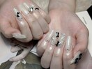 キラキラネイル、長さ出し