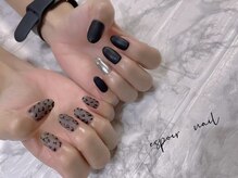 ネイルアンドアイラッシュサロン エスポアール(nail&eyelash salon espoir)/マット×ヒョウ柄　75分コース