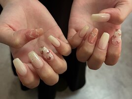 ハートアートピンクネイル