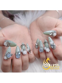 スワン 横浜関内(Swan)の写真/やり放題専門サロンで理想の指先に♪豊富カラーと韓国パーツでワンホン・可愛いデザインも◎！持ち込み◎