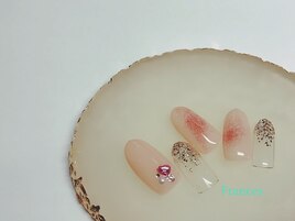 新作　桃ネイル