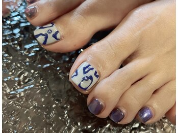 ネイルサロン リスタ(Rista)/フット　マグネット　ニュアンス