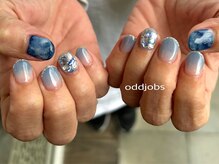 オッドジョブス ネイルアンドアイラッシュ 府中店(odd jobs Nail & Eyelash)/【パラジェル】ブルー×シェル
