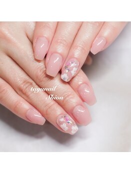 たゆ ネイル(たゆnail)/パラジェル4月桜ネイル