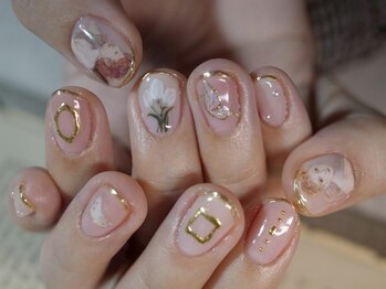 ネイル アトリエ コモード(nail atelier Comodo)/絵画ネイル[アモルとプシュケ]