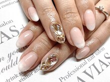 ラヴィアスプラス(LAVIAS+)/【ジェル】ワンカラ＋アート２本