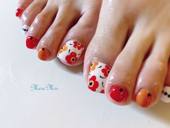 メールメール 和光市本店(MereMer)/マリメッコ北欧風ネイル