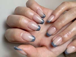 秋っぽフレンチネイル