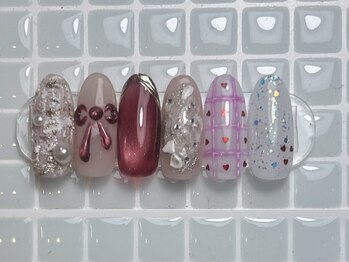 ジョアネイル(JOA Nail)/冬/リボン/パール/シェル/ホロ