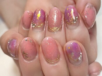 キラネイル アンド アイラッシュ by World Beauty(KIRA)/パープルネイル