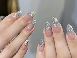 ホログラムグラデーションネイル