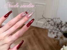 ヌード ネイルスタジオ 船橋店(Nude Nailstudio)/バーガンディバレンタインネイル