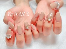 ユーネイルズ 恵比寿(Yu.NAILS.)/パール◎リボン◎ジョゼフィーヌ