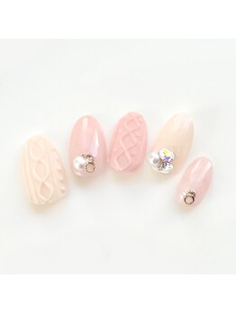 アルセア 上野御徒町店(Alcea)/ニット ピンク オフホワイト