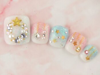 パステルリースネイル