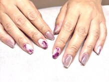 パープルの爪屋/モーヴカラーでもやもやネイル♪