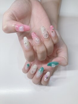 ティーエヌ 本厚木店/夏ネイル☆7500円【8250円税込】