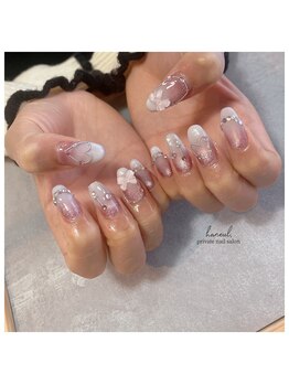 ワンホンネイル【ハートリボン】