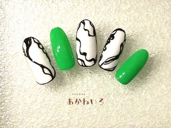 ネイルサロン あかねいろ/アートネイル　手描き