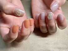 アムネイル(am.nail)/2本アート+カラー追加