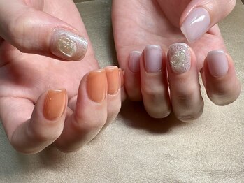 アムネイル(am.nail)/2本アート+カラー追加