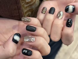 ブラックニュアンスネイル！