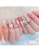 チャコネイル(chaco-nail)/バラとストーン埋め尽くしネイル