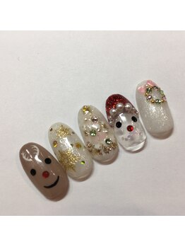 クリスタルネイル ボンベルタ橘店(CRYSTAL NAIL)/クリスマスネイル
