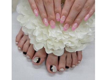 ネイルサロンミキ 横浜(MIKI)/シンプルスカルプ　上品赤フット