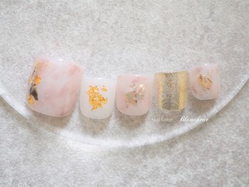 ネイルサロン ブランシュール(Nail Salon Blancheur)/フット　フェミニンマーブル
