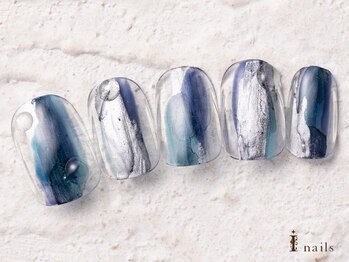 アイネイルズ 横浜WEST店(I-nails)/ニュアンスブルー8000円