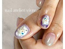 ヴィーヴル(vivre.)/雪だるま/手書き/マグネット