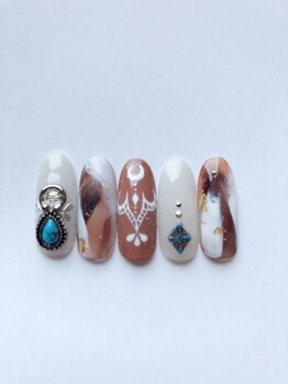 エトワール 大垣店(Etoile)/エスニック風夏ネイル♪