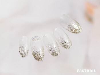 ファストネイル 南大沢店(FAST NAIL)/クリアネイル/ラメグラ/シンプル