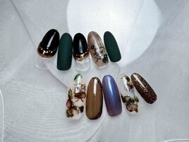autumnニュアンスネイル