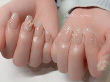 リリービューティ 天神西通り店(Lilybeauty)/チークネイル×リボン ¥9900