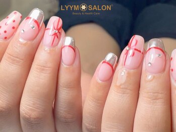リームサロン 池袋店(LYYM SALON)/キュートなリボンネイル 